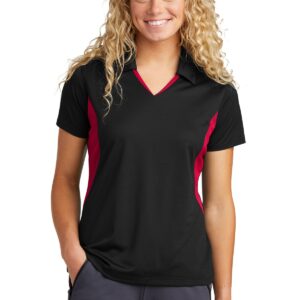 Sport-Tek® Ladies Side Blocked Micropique Sport-Wick® Polo. LST655